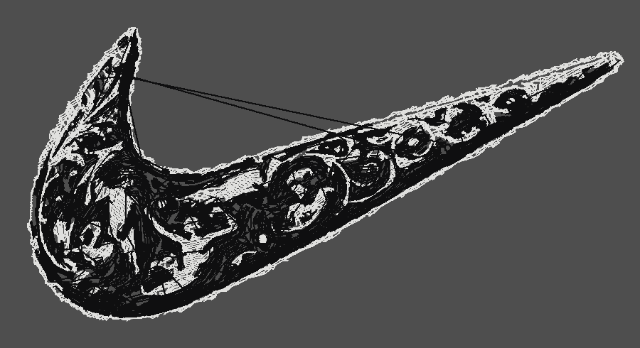 Stitch preview of Engraved swoosh